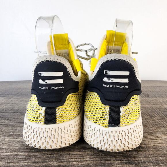 Adidas x Pharrell Williams Collab HuV2 Yellow Sneakers Size 8 Casual Athletic - Picture 5 of 7